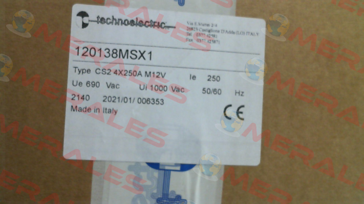 120138MSX1 / CS2P Technoelectric