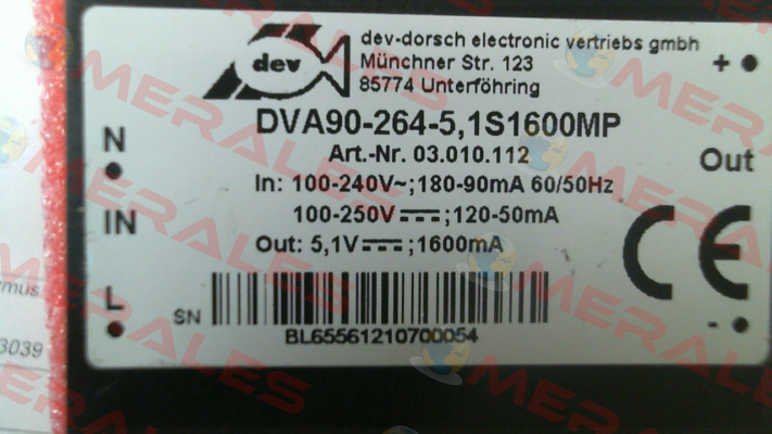 DVA90-264-5, 1S1600MP DEV-Dorsch Electronic