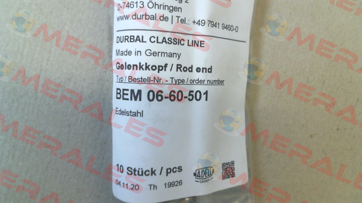 BEM 06-60-501 Durbal