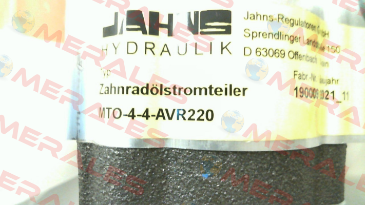 MTO-4-4-AVR220 Jahns hydraulik