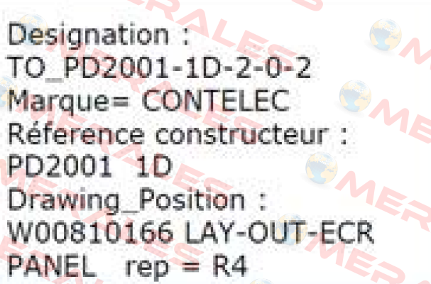 PD2001 - 1D 2-0-2 - OEM  Contelec