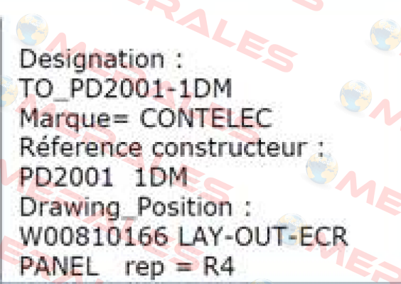 PD2001 - 1DM 1KO/1KO/J - OEM  Contelec