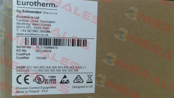 2408F/CC/VH/RD/XX/XX/FH/PB/XX/ENG/ / XXXXXX/////////////////// Eurotherm