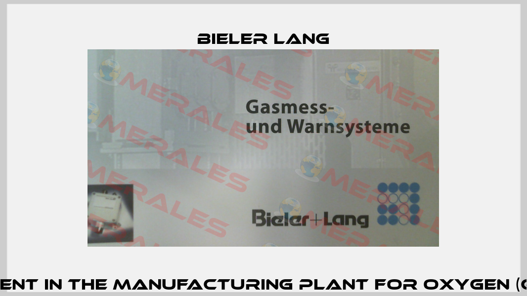 Initial adjustment in the manufacturing plant for oxygen (Gasmonitor O2) Bieler Lang