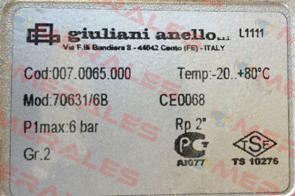 70631/6B 2"  Giuliani Anello
