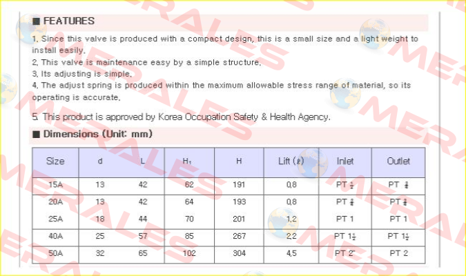 JSV-HT41 (Safety Valve)  Jokwang