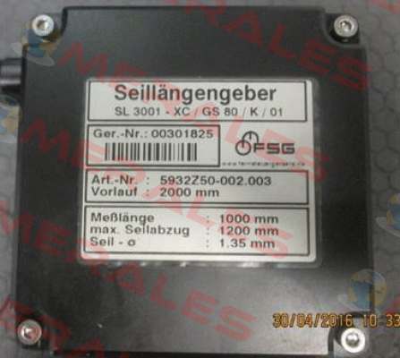 SL3001/XQ/GS80/K/01 (5932Z50-002.103) FSG Fernsteuergeräte