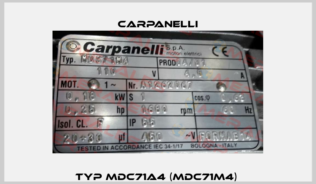 Typ MDC71a4 (MDC71M4)  Carpanelli