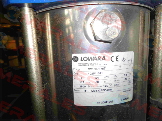 Turbine for SV-607F75T, Cod:1C2541371  Lowara