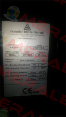 P/N: 616200006 Model: DMEO50 G.G.  Parker