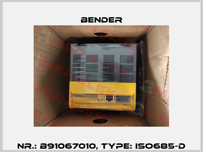 Nr.: B91067010, Type: iso685-D Bender
