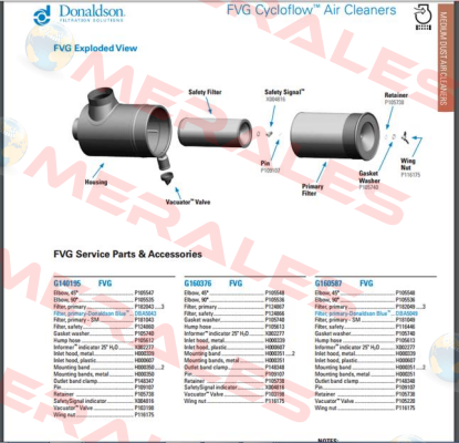 FVG160587 obsolette repl by 103-7663   Donaldson