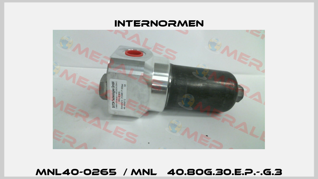 MNL40-0265  / MNL   40.80G.30.E.P.-.G.3 Internormen