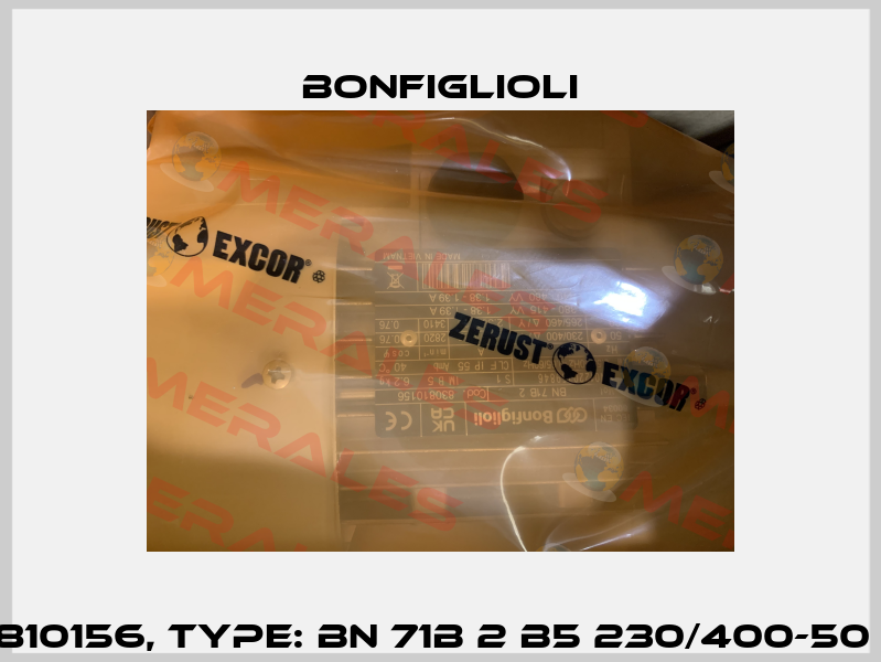 P/N: 830810156, Type: BN 71B 2 B5 230/400-50 IP55 CLF Bonfiglioli