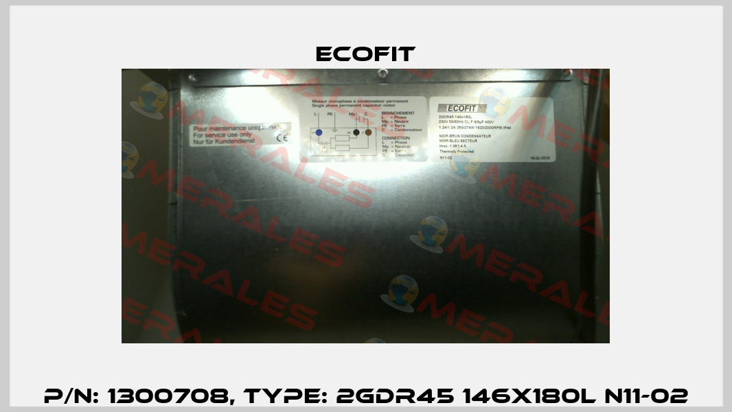 P/N: 1300708, Type: 2GDR45 146x180L N11-02 Ecofit