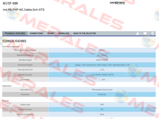 AE1/CP-1A8R Micro Detectors / Diell (now Datasensing)