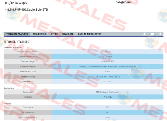 AE6/AP-1A848QV5 Micro Detectors / Diell (now Datasensing)