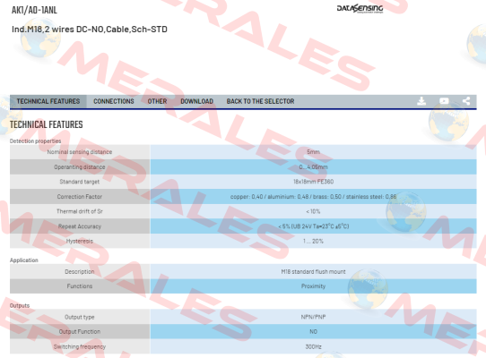 AK1/A0-1ANL Micro Detectors / Diell (now Datasensing)