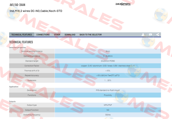 AK1/A0-2AAN Micro Detectors / Diell (now Datasensing)