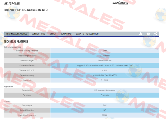 AK1/CP-1A86 Micro Detectors / Diell (now Datasensing)