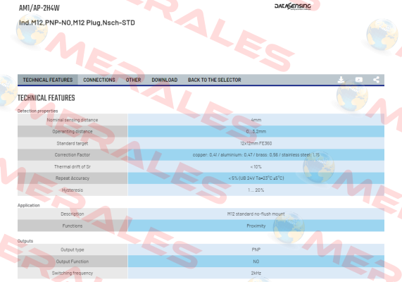 AM1/AP-2H4W Micro Detectors / Diell (now Datasensing)
