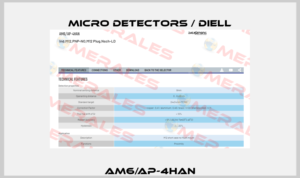 AM6/AP-4HAN Micro Detectors / Diell