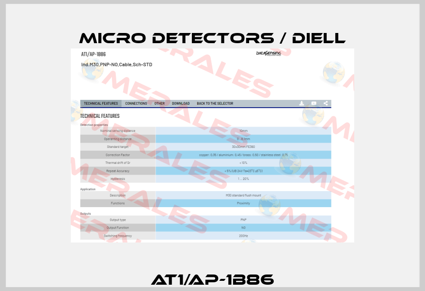 AT1/AP-1B86 Micro Detectors / Diell