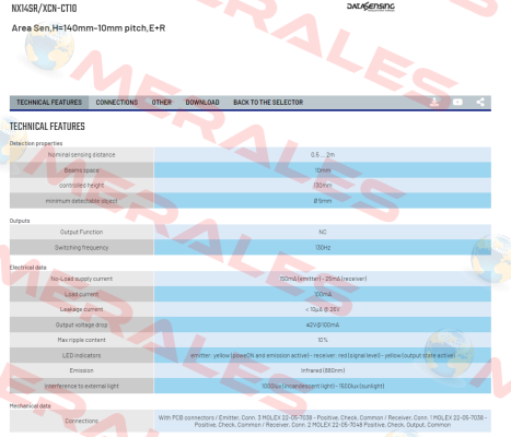 NX14SR/XCN-CT10 Micro Detectors / Diell (now Datasensing)