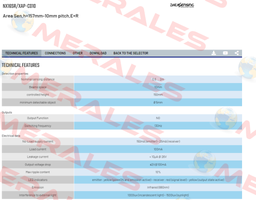 NX16SR/XAP-C010 Micro Detectors / Diell (now Datasensing)