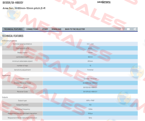 BX10SR/0A-HB6XSY Micro Detectors / Diell (now Datasensing)