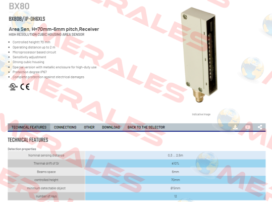 BX80B/1P-0H6XLS Micro Detectors / Diell (now Datasensing)
