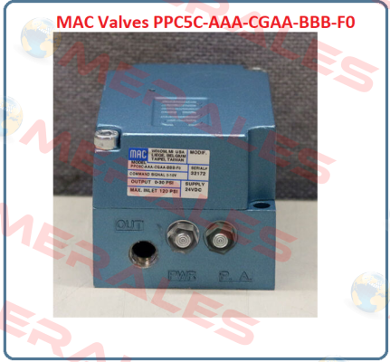 PPC5C-AGA-AGAA-BBB-FO МAC Valves