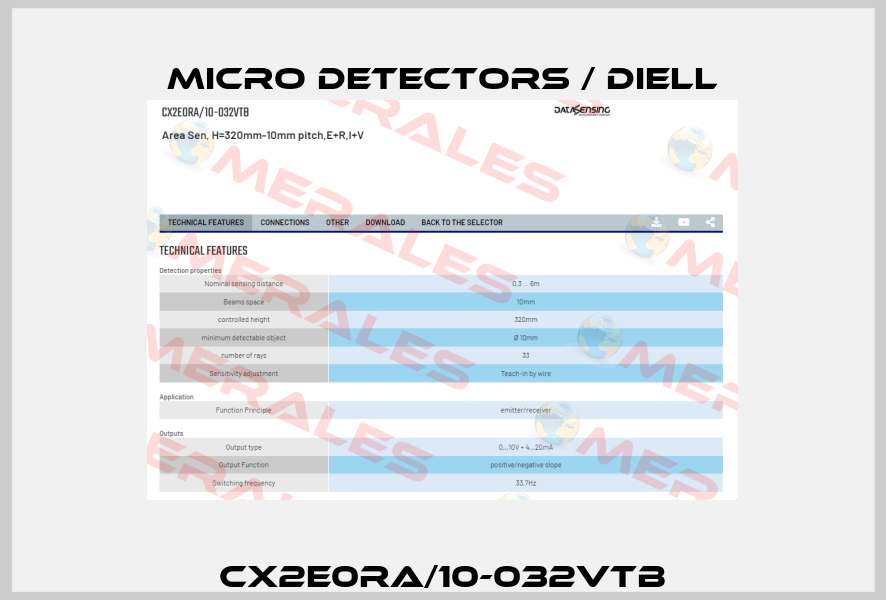 CX2E0RA/10-032VTB Micro Detectors / Diell