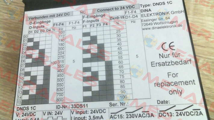 DNDS 1C / 33DS11 DINA