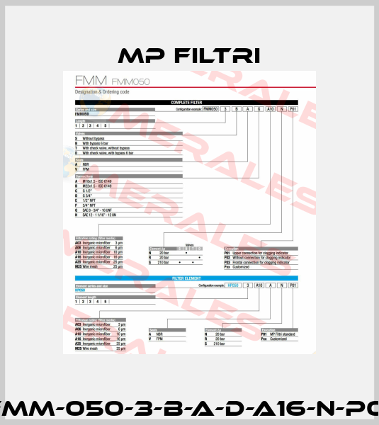 FMM-050-3-B-A-D-A16-N-P01 MP Filtri