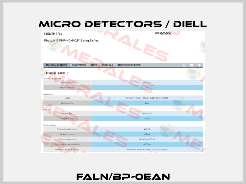 FALN/BP-0EAN Micro Detectors / Diell