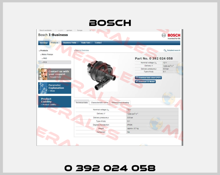 0 392 024 058 Bosch