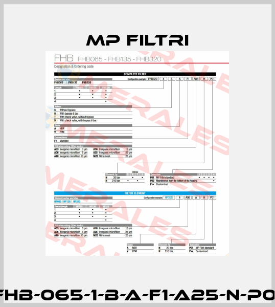 FHB-065-1-B-A-F1-A25-N-P01 MP Filtri