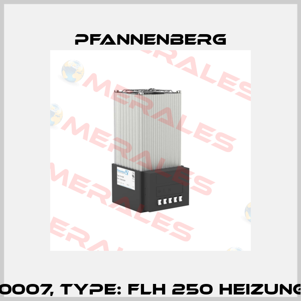 Art.No. 17025010007, Type: FLH 250 HEIZUNG 250W    230 AC Pfannenberg