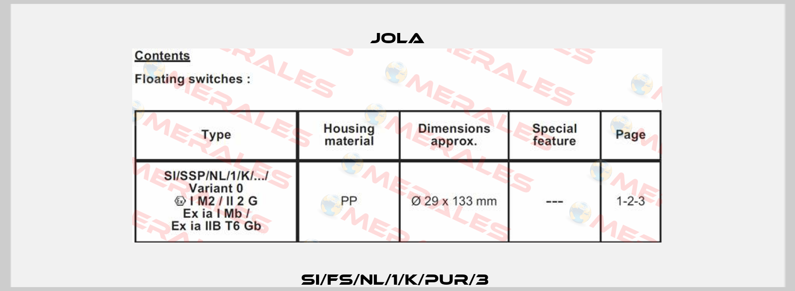SI/FS/NL/1/K/PUR/3  Jola