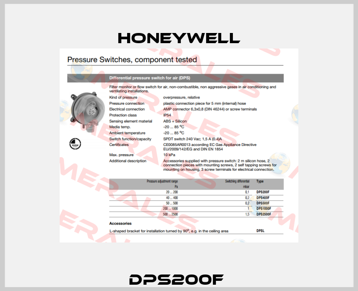 DPS200F  Honeywell