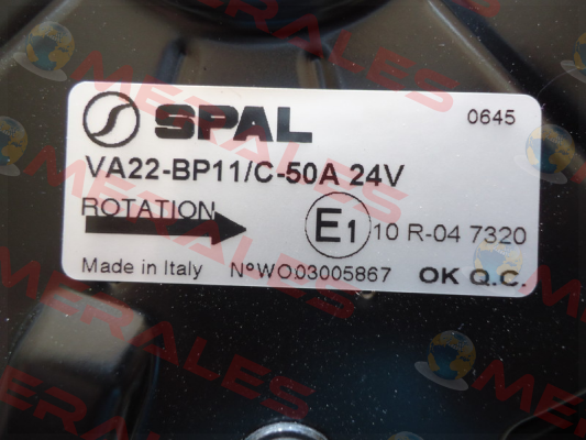 VA22BP11C50A SPAL