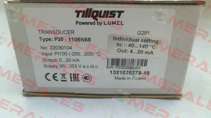 P20 transducer Tillquist