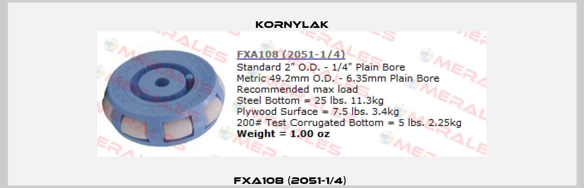 FXA108 (2051-1/4)  Kornylak