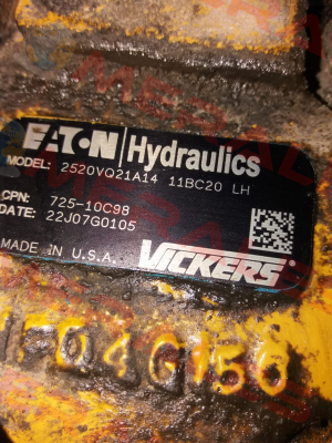 2520VQ21A14 11BC20 LH old code, new code 428649-BCL 2520VQ21A14 11BC20-L Vickers (Eaton)