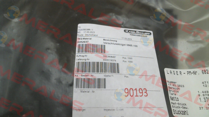 TS0 // 0052637 Tsubaki Kabelschlepp