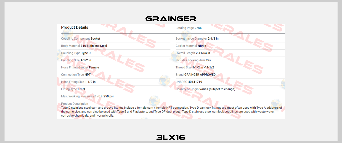 3LX16 Grainger