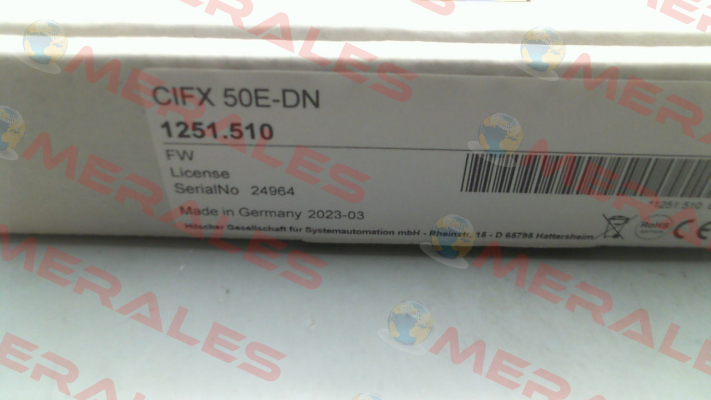 P/N: 1251.510 Type: CIFX 50E-DN/+ML Hilscher