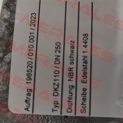 DKZ110 DN 250 WX 2000 Warex