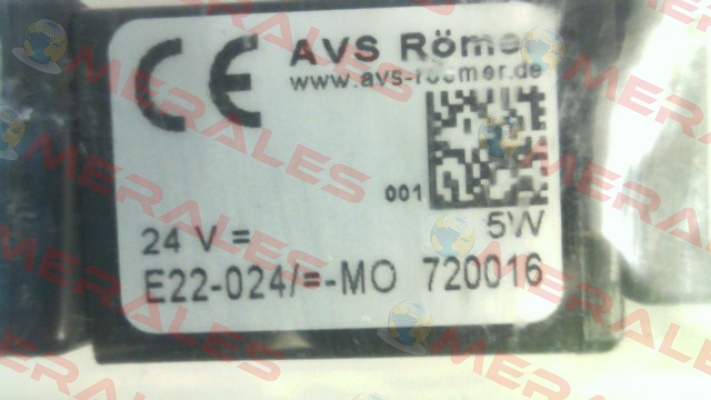 70001138 - E22-024/= -M0 Solenoid coil IP00 Avs Römer